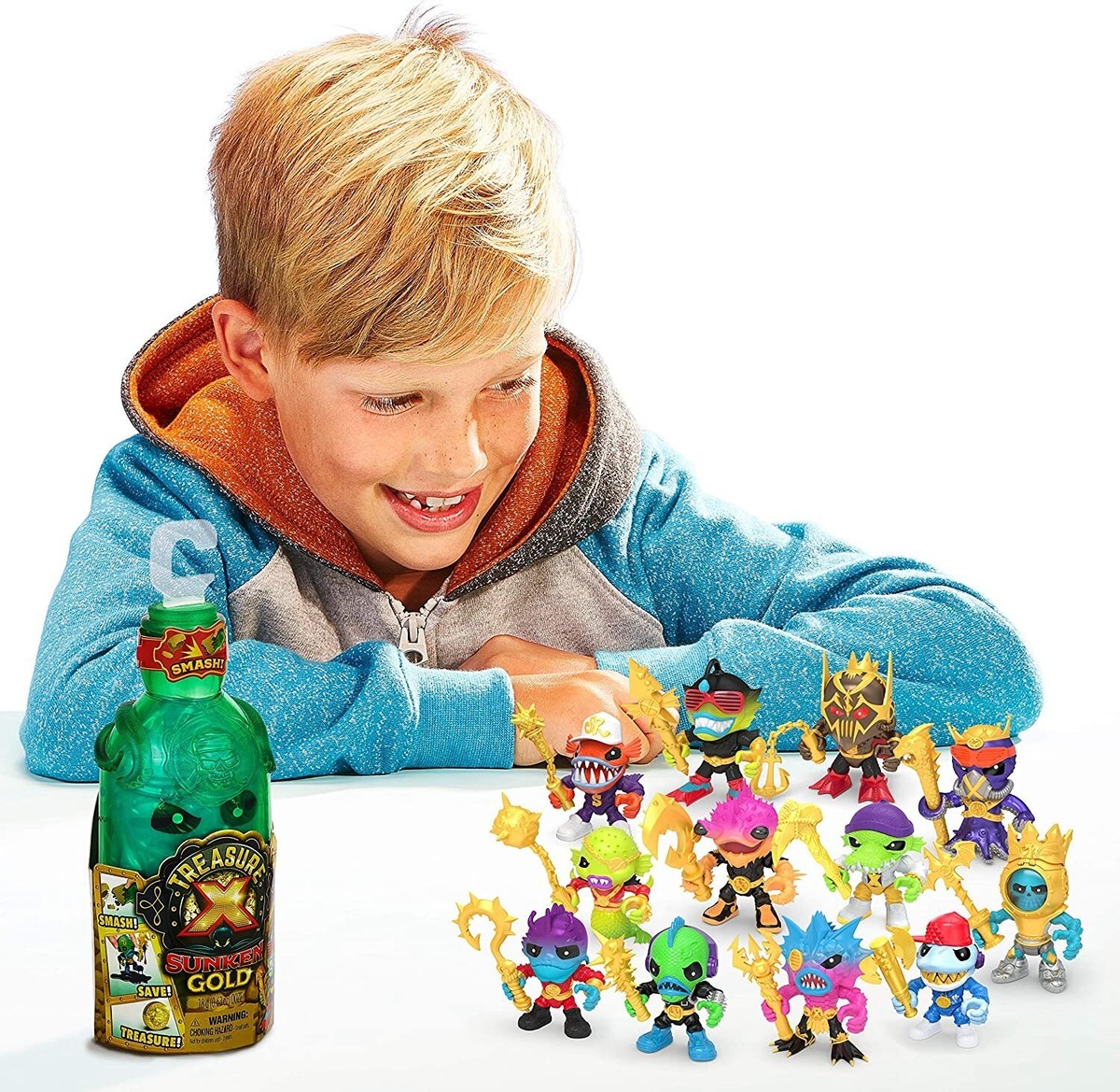 LOT OF Treasure X Sunken Gold Bottle Smash Action Figure