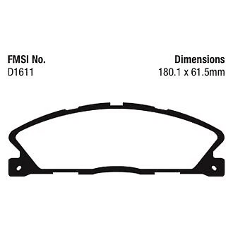 EBC DP41886R Yellowstuff Front Brake Pads for 2019 Ford Explorer - Изображение 4 из 4