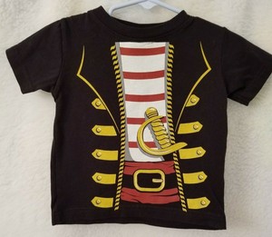 Rabbit-Skins-Boys-Black-Yellow-White-Red-Pirate-Design-Shirt-Size-12-Month