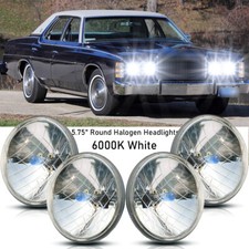 5 34 5.75 Round Halogen Headlights Halo Hilo Beam For 1965-1978 Ford Ltd 5 34 5.75 Round Halogen Headlights Halo Hilo Beam For 1965-1978 Ford Ltd