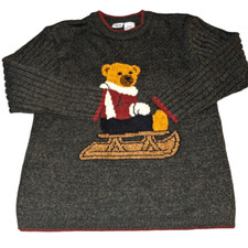 Parisian Kids Teddy Bear knit sweater size 6