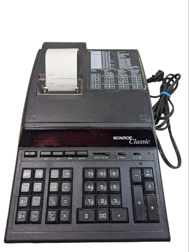 Vtg Monroe Classic Electronic Large Printing Calculator Black Electric - Picture 10 of 22