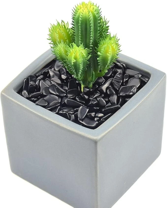 200stk Schwarz Obsidian Quarz Edelstein Trommelstein 20mm Chip Dekorative G621 - Bild 2 von 4