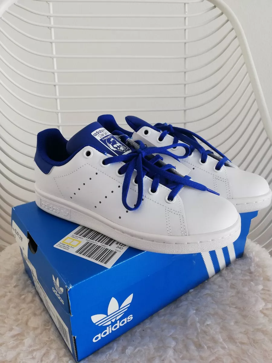 Adidas Sneaker Gr. 35 1 2 UK 3 Stan Smith J Wei Royal blau FW4492