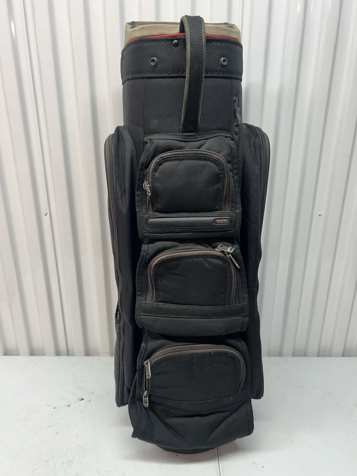 Bolsa de golf de nailon balístico TUMI RARA GEN 4 negra de lujo 22186D4 MUY BUENA Foto 4 de 4