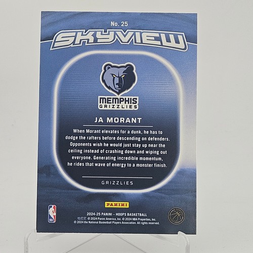 JA MORANT 2024-25 Panini NBA Hoops WINTER Skyview Memphis Grizzlies #25 - Picture 2 of 2