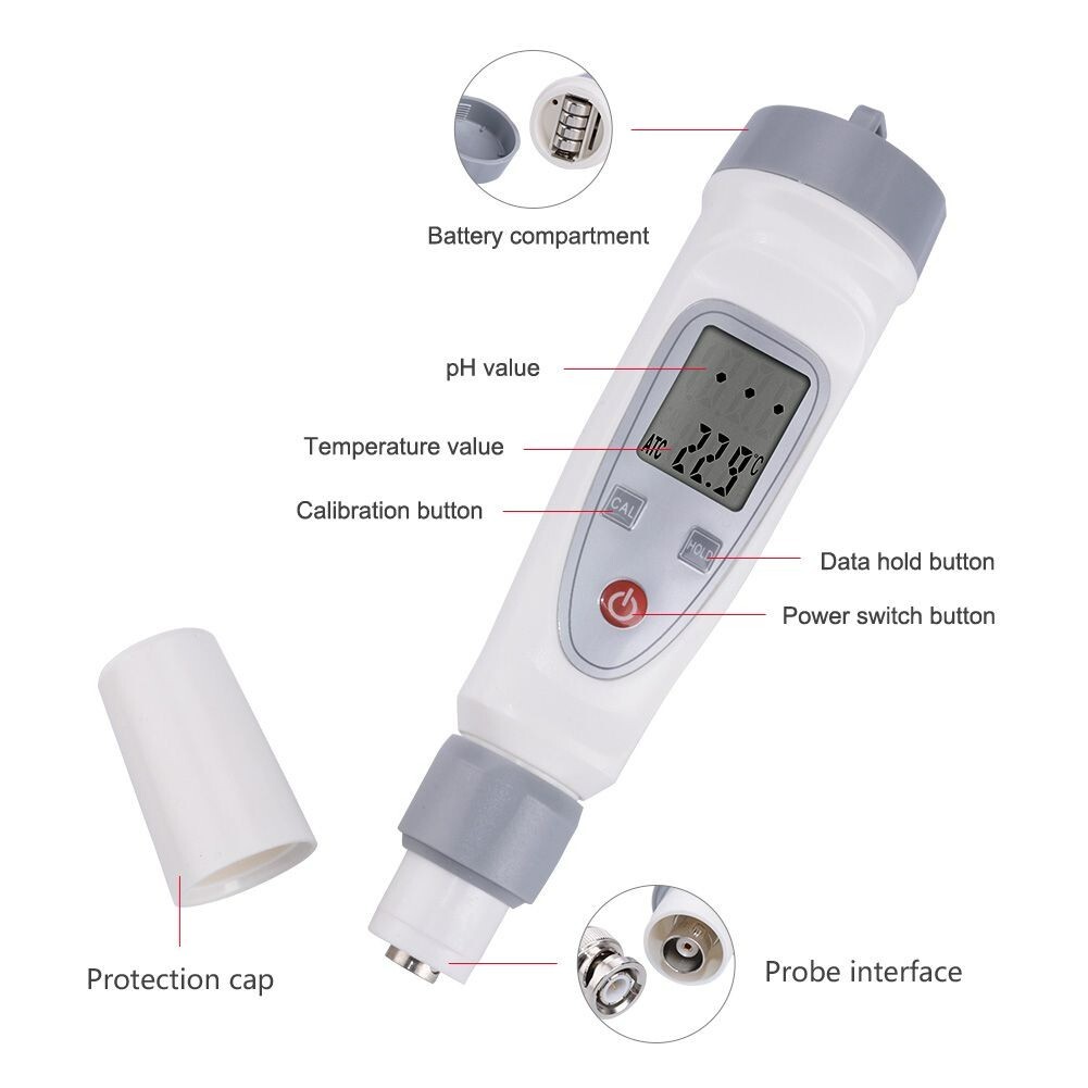 PH Meter Fish Aquarium Test Pen High Precision Acidity Detector Monitor PH-20W