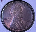 1909 VDB Lincoln Cent NICE TONING . Uncirculated With Some Red Remaining!!