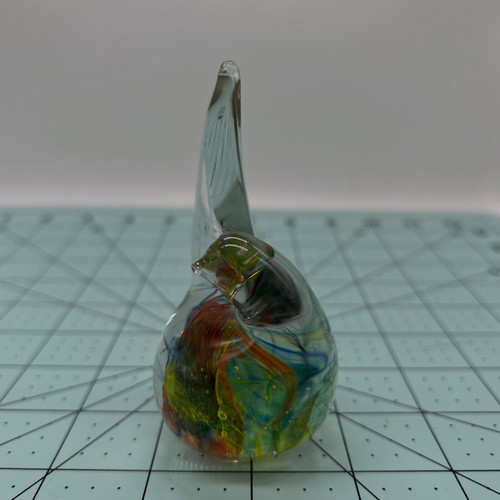 Art Glass ~ Multi-Color & Teardrops Style Ring Holder / Paperweight - Picture 2 of 8