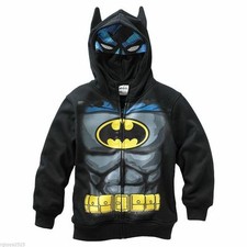 Batman Zip Up Costume Hoodie Child size 14-16 XL 18 XXL New Sweatshirt