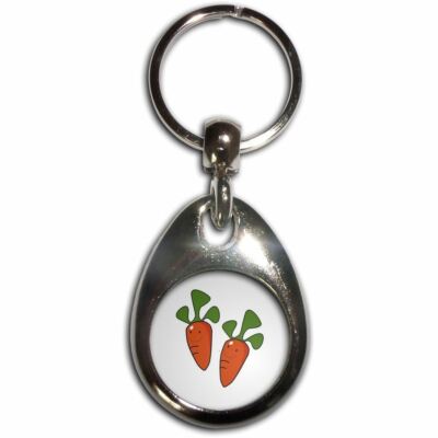 Schlüsselanhänger Karotten Träne Tropfen Metall (43 mm x 33 mm)