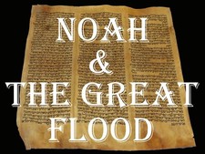 BIBLEI SCROLL VELLUM MANUSCRIPT  150 YRS OLD FROM ITALY "NOAH & THE GREAT FLOOD"