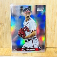 Spencer Strider 2024 Stadium Club #25 Chrome Refractor Parallel Atlanta Braves