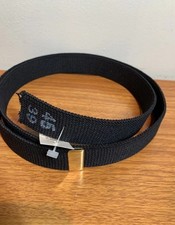 U.S MILITARY ARMY ISSUE BLACK BELT Brass TIP TROUSER BELT ONLY NO BUCKLE SZ 45