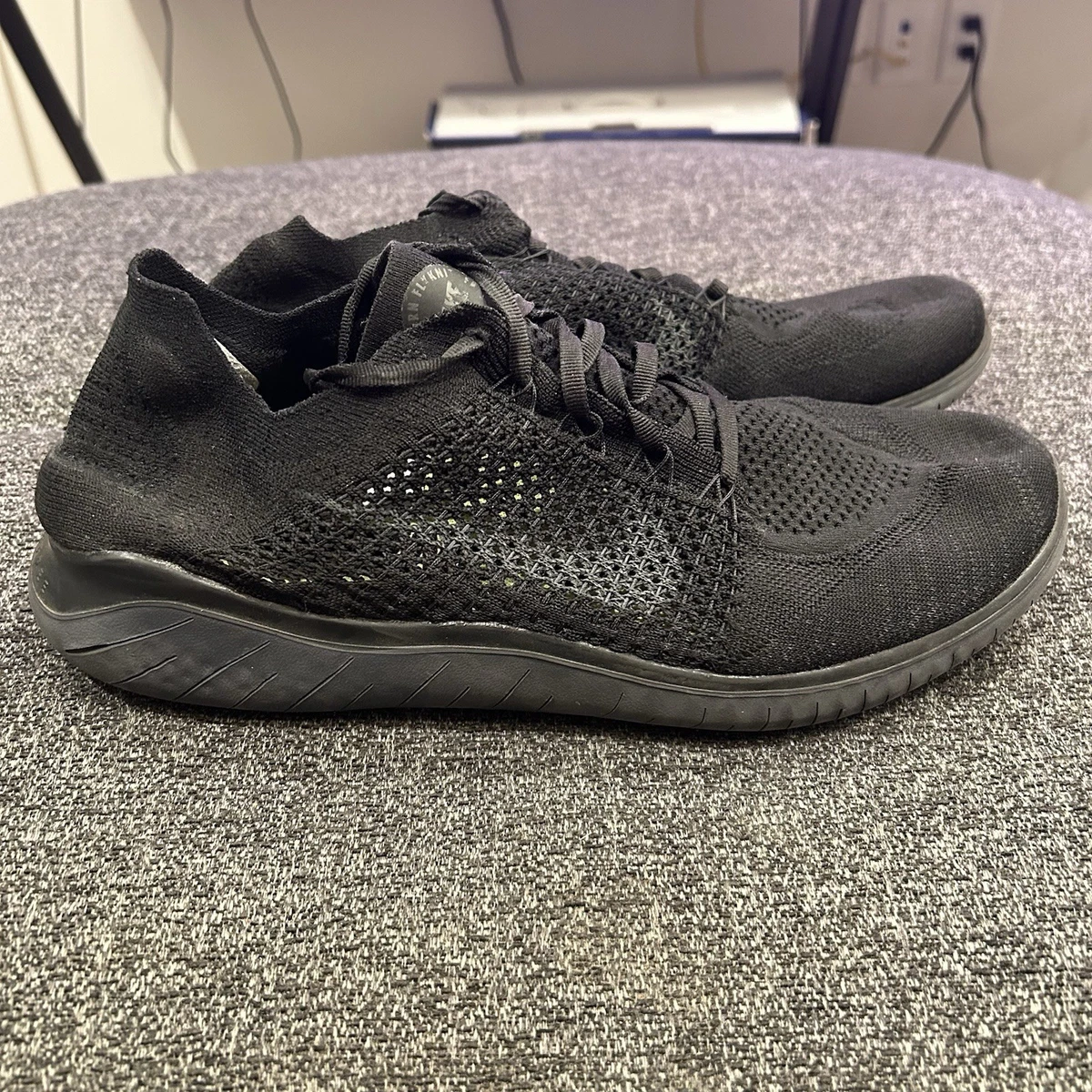 Nike Men\'s Free RN FK NN Running Shoes Triple Black Anthracite Sizes NIB Nike Free RN 5.0 Triple Black for Sale | Authenticity  main image 3