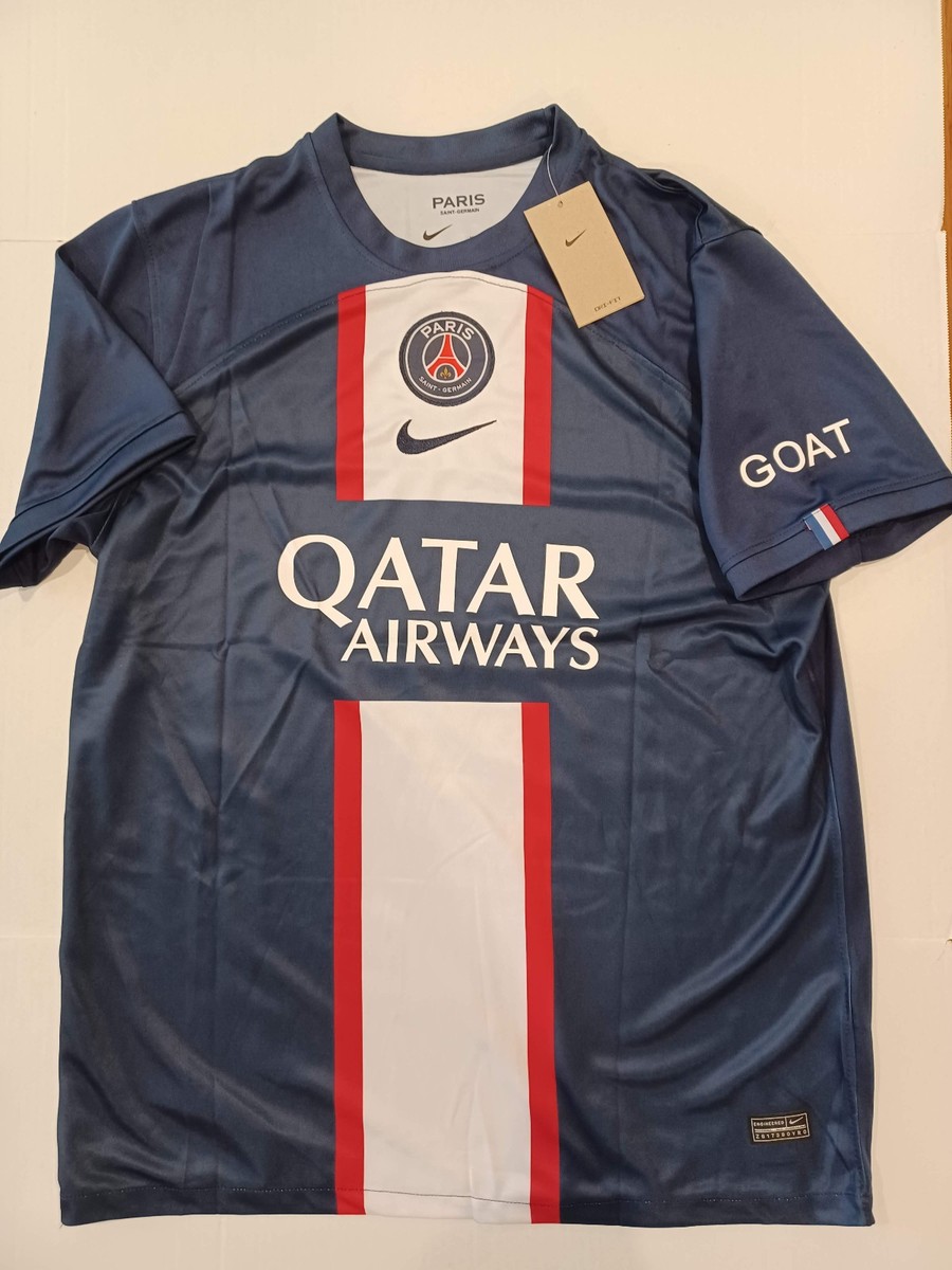 Paris MBAPPE #7 Nike Dri-Fit Soccer Jersey Qatar Airways GOAT Mens
