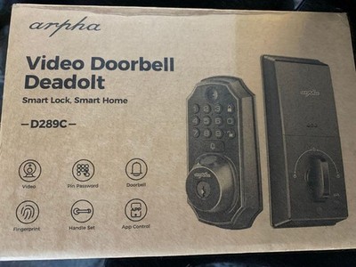 Arpha WiFi Video Smart Deadbolt Lock - Camera+Doorbell+Fingerprint+Key