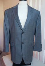 Lauren Ralph Lauren   Men  s 42S Gray Windowpane Wool Blazer Sport Coat 2 Button
