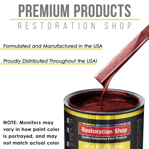 Restoration Shop Fire Red Pearl Acrylic Enamel Quart Kit, Auto Paint - Picture 4 of 5