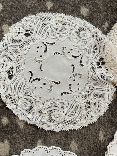 Lot Of 31 Antique Crochet Lace Victorian Doilies coasters - 第 3/12 張圖片