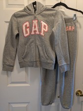 GAP Girls 2-Piece Set Size L 10-11yrs Grey, White, Peach/Pink. Adorable EUC.