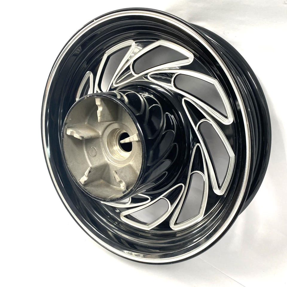 Rueda delantera 15x3,5 Street 500 750 XG contraste negro fabricante de equipos originales Harley Typhoon Foto 3 de 4