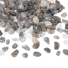 350Pcs Chip Stone Beads Crystals Gemstone Black White Brown