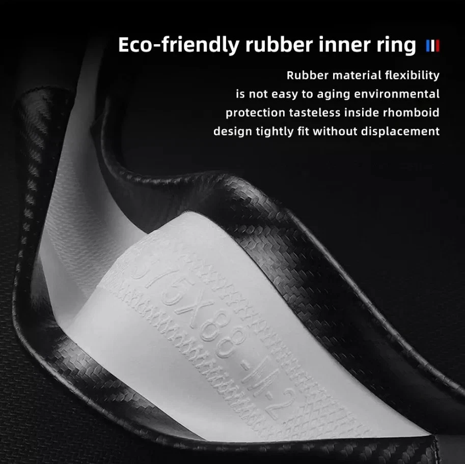 Cubierta de volante de cuero sintético de 15" para Mazda rojo vino cubierta redonda protectora Foto 4 de 4