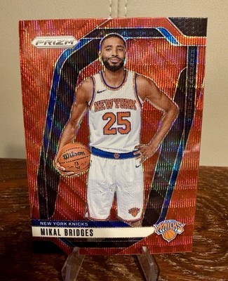 Panini Prizm 24-25 Mikal Bridges Knicks #15 Ruby Wave Prizm - NEW