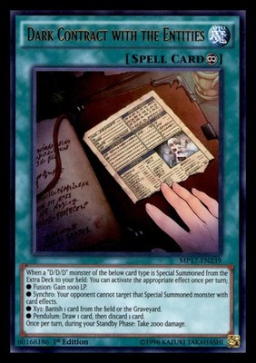 Dark Contract with the Entities MP17-EN239 Ultra Rare Yu-Gi-Oh! 2017 Mega Tin NM