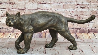 Bronze Statue Cat Feline Kitten Life Size Sculpture Lover Collector Gift Art  NR