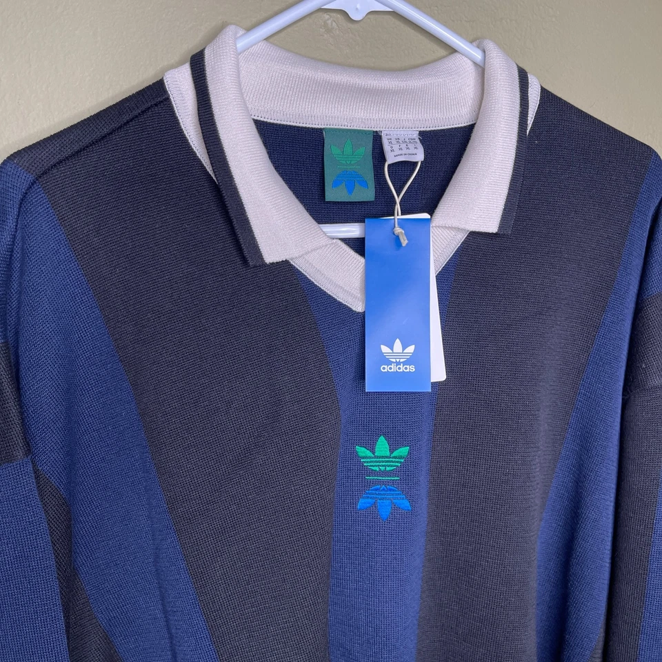 Adidas Originales Eslabones Rodantes Para Hombre Talla XL Manga Larga Polo Nuevo IT0142 Foto 2 de 4