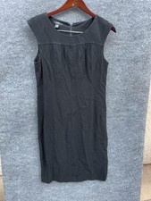 Alfani Dress Womens 10 Black Sheath Sleeveless Back Zip Work Office Classic
