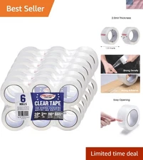 Clear Packing Tape 2”x110 Yards - Pack of 36 Rolls for Versatile Use
