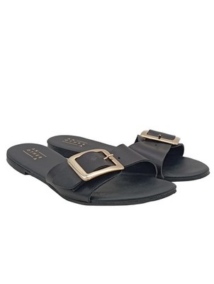 ANOTHER A Pantoffeln Damen Hausschuhe Gr. DE 39 schwarz Casual-Look
