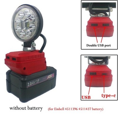 Portable Camping LED Work Light Compatible with 4511396 4511437 Battery Types
