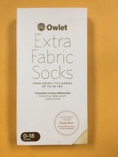 Owlet DUSTY ROSE Pink Extra Fabric Socks 0-18 Months Smart Sock 3rd Gen - NEW