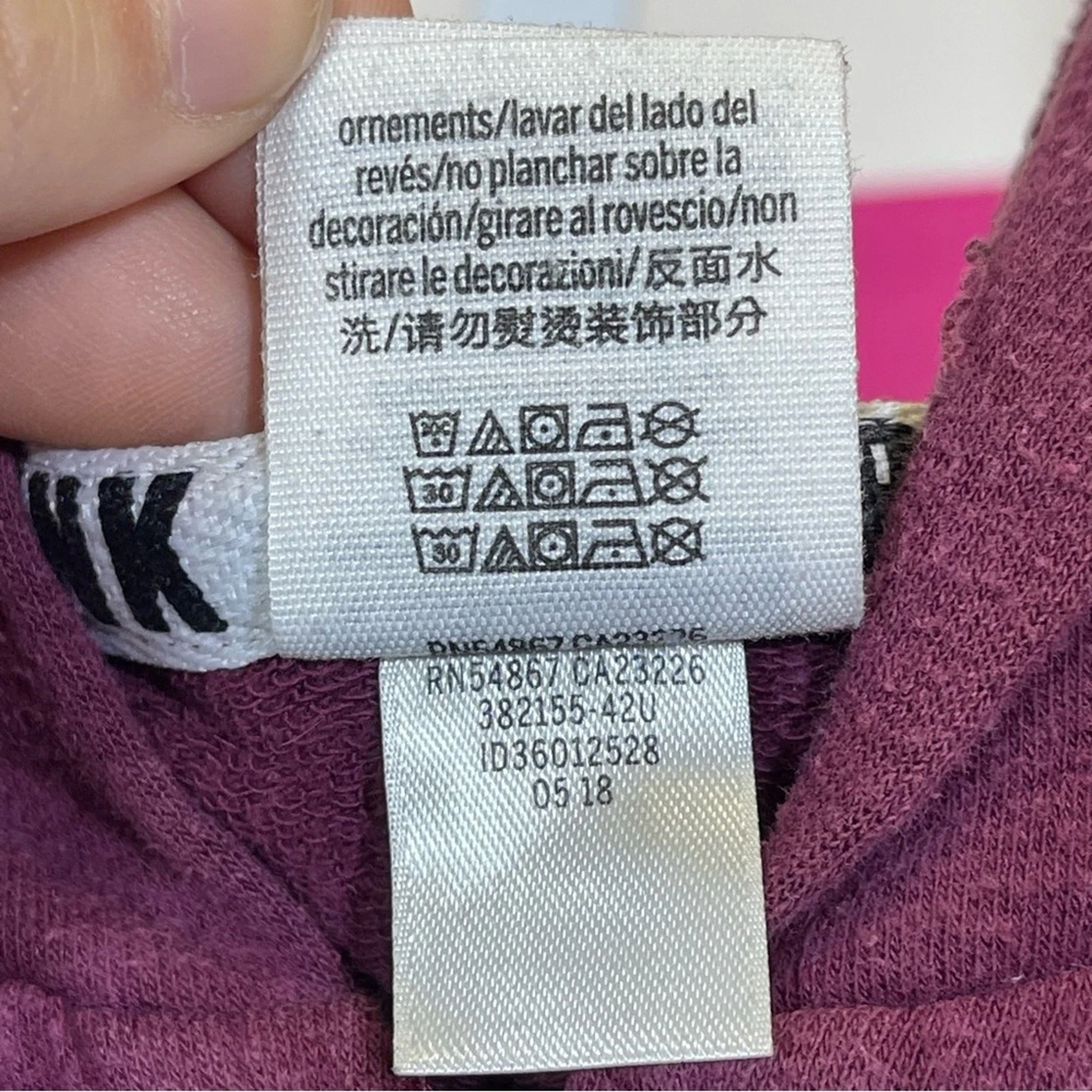 UNDERCOVER Felpa con cappuccio Victoria's Secret ROSA marrone taglia Large. Us inone buonezioni.