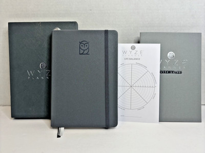 Wyze Undated Planner 6 Months Full Page Per Day & Hourly Schedule A5 Gray NEW