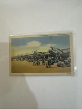Vintage Postcard – Line Maintenance, N.A.T.T.C., Memphis, Tennessee – WWII Era