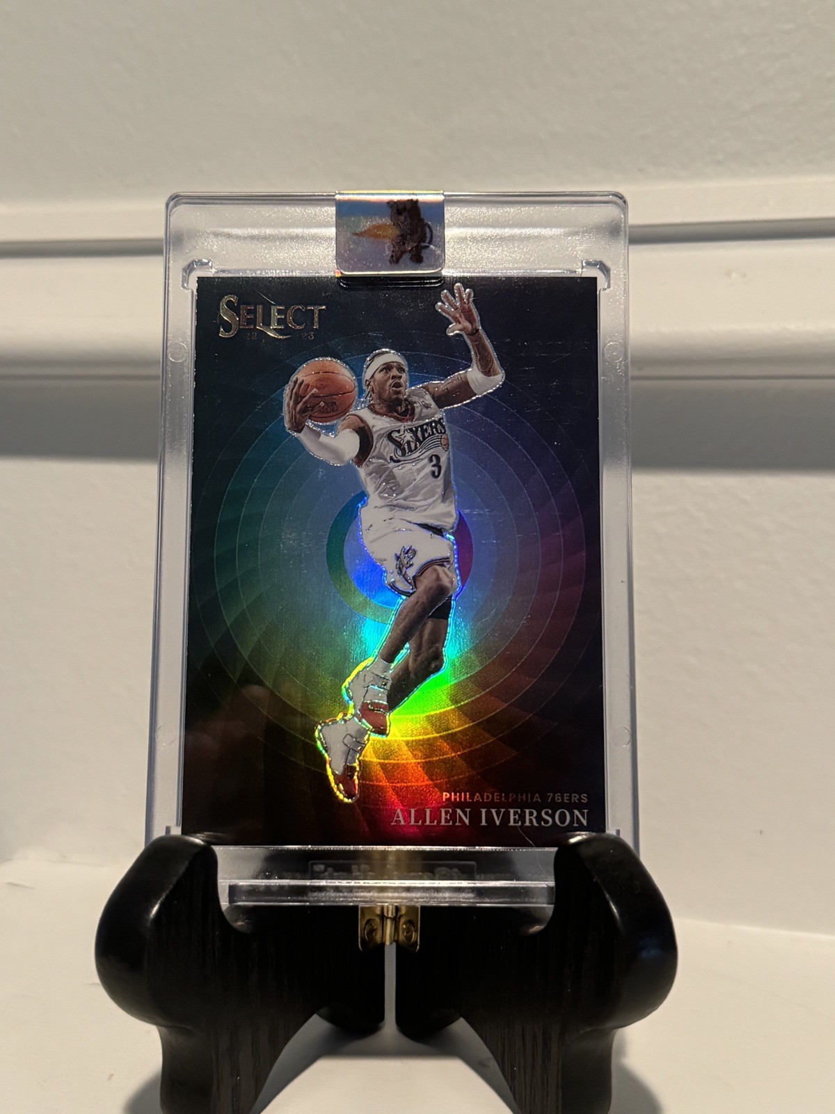 ALLEN IVERSON 2022-23 SELECT COLOR WHEEL SSP PRIZM 76ERS SP CASE HIT