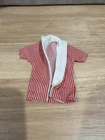 Vintage Barbie Ken Doll Clothing From 1960’s Red & White Striped Beach Shirt