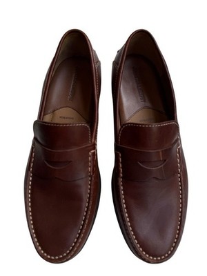 Johnston & Murphy Bolton Penny Mens Brown Leather Loafers Sz 11M
