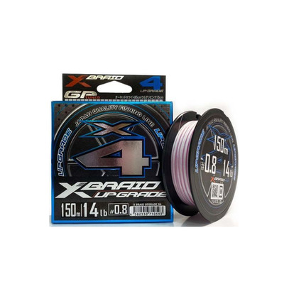 YGK X-Braid Upgrade X4 150m | White/Pink | Japan PE Geflochtene Schnur