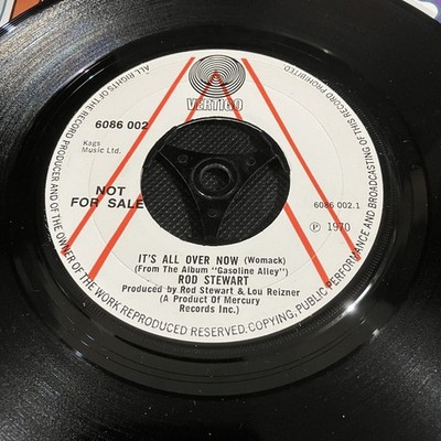 Rod Stewart It's All Over Now UK Vertigo Promo 7'' 45 single Excellent condition