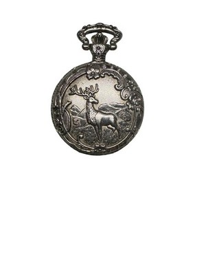 Vintage Style Quartz Pocket Watch   Deer Design Cover