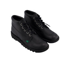 Image of Kickers Unisex Youth Kick Hi W Core Classic Ankle Boots. Black size 40 / 6.5 UK