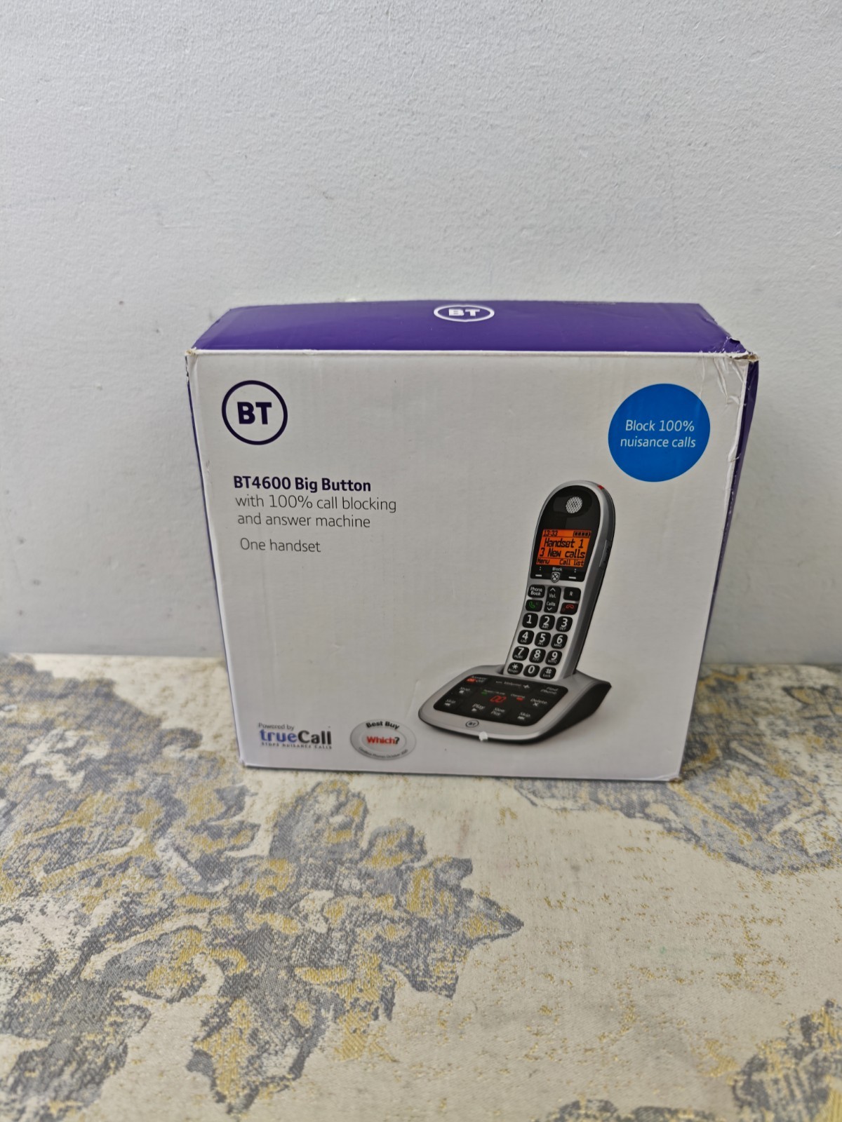 BT 4600 Cordless Landline House Phone, Home Phone, Big Buttons, Advanced Nuisanc