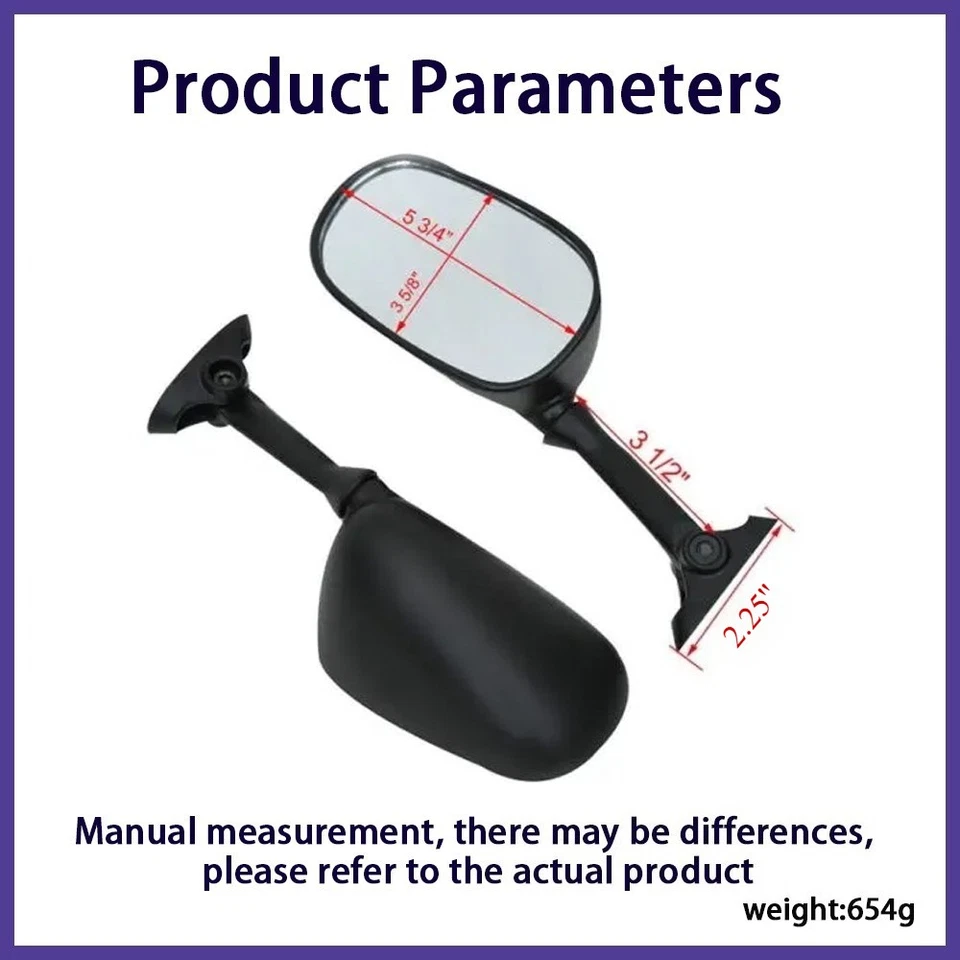 后视侧镜 适合 SUZUKI Bandit GSF650 GSF1250S 2007 - 2011 2009 08 — 第 2/4 张图片