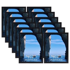 8x10 Picture Frame Set of 12, 8 by 10 Multi Black Photo Picture Frames Bulk f...